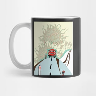 Alien Red Car Mug